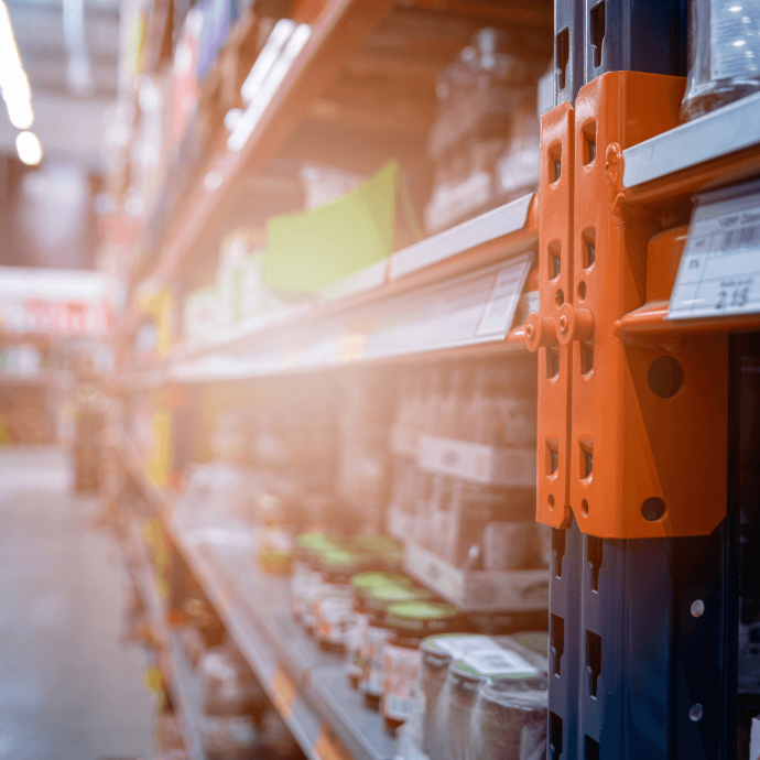 Warehouse shelves illustrating distance sales and VAT obligations for B2C transactions within the European Union